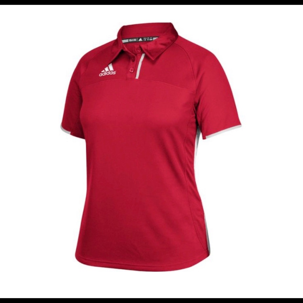 Adidas Climacool Utility Women’s Red Polo Shirt Size XL NWT